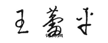 駱恆光王蕾平草書個性簽名怎么寫