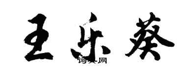 胡問遂王樂葵行書個性簽名怎么寫