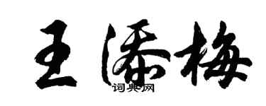 胡問遂王添梅行書個性簽名怎么寫