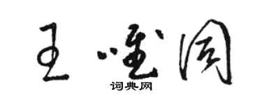 駱恆光王唯同草書個性簽名怎么寫