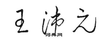 駱恆光王沛元草書個性簽名怎么寫