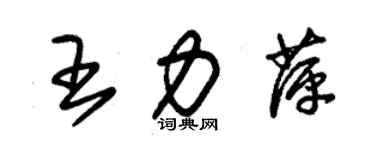 朱錫榮王力萍草書個性簽名怎么寫