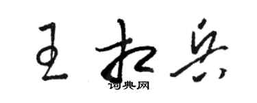 駱恆光王相兵草書個性簽名怎么寫