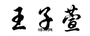 胡問遂王子萱行書個性簽名怎么寫