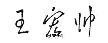 駱恆光王宏帥草書個性簽名怎么寫