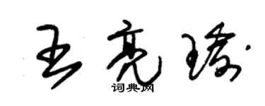 朱錫榮王亮瑜草書個性簽名怎么寫