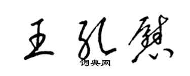 梁錦英王孔慰草書個性簽名怎么寫