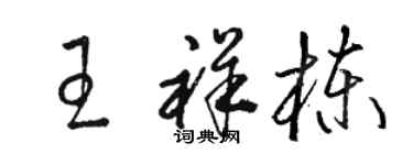 駱恆光王祥棟草書個性簽名怎么寫