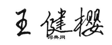 駱恆光王健櫻行書個性簽名怎么寫