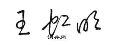 駱恆光王虹明草書個性簽名怎么寫