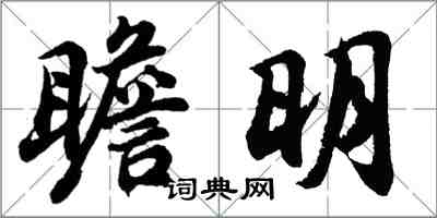 胡問遂瞻明行書怎么寫