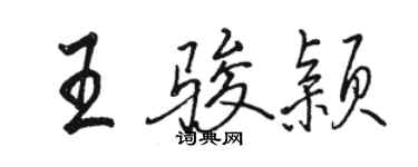 駱恆光王駿穎行書個性簽名怎么寫