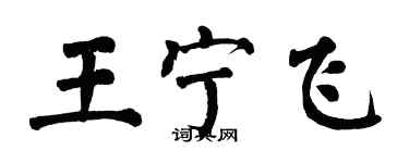 翁闓運王寧飛楷書個性簽名怎么寫