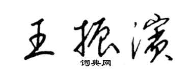梁錦英王振濱草書個性簽名怎么寫