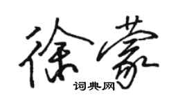 駱恆光徐蒙行書個性簽名怎么寫