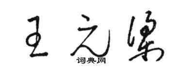 駱恆光王元梁草書個性簽名怎么寫