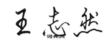 駱恆光王志然行書個性簽名怎么寫