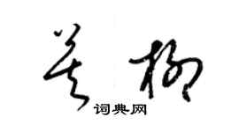 梁錦英莫柳草書個性簽名怎么寫