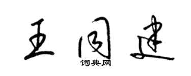 梁錦英王同建草書個性簽名怎么寫