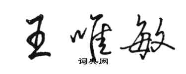 駱恆光王唯敏行書個性簽名怎么寫
