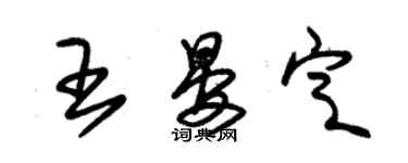 朱錫榮王晏定草書個性簽名怎么寫