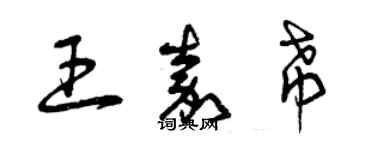 曾慶福王嘉希草書個性簽名怎么寫