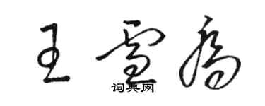 駱恆光王雪喬草書個性簽名怎么寫