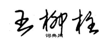 朱錫榮王柳柱草書個性簽名怎么寫