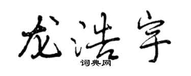 曾慶福龍浩宇行書個性簽名怎么寫