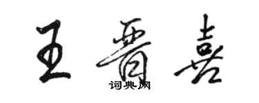 駱恆光王晉喜行書個性簽名怎么寫