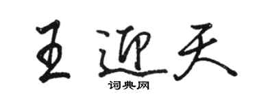 駱恆光王迎天行書個性簽名怎么寫