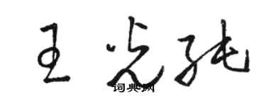 駱恆光王光純草書個性簽名怎么寫