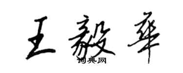 王正良王毅華行書個性簽名怎么寫