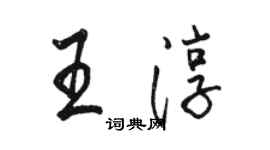 駱恆光王淳行書個性簽名怎么寫