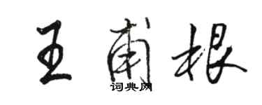 駱恆光王甫根行書個性簽名怎么寫