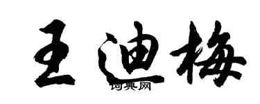 胡問遂王迪梅行書個性簽名怎么寫