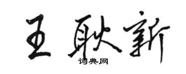 駱恆光王耿新行書個性簽名怎么寫