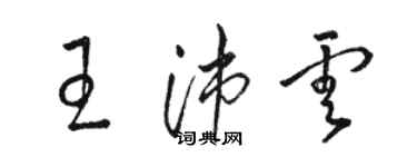 駱恆光王沛雲草書個性簽名怎么寫