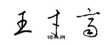 梁錦英王才齊草書個性簽名怎么寫