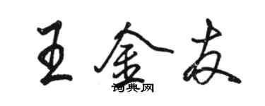 駱恆光王金友行書個性簽名怎么寫