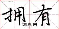 周炳元擁有楷書怎么寫