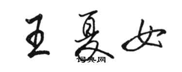 駱恆光王夏女行書個性簽名怎么寫