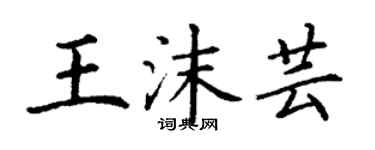 丁謙王沫芸楷書個性簽名怎么寫