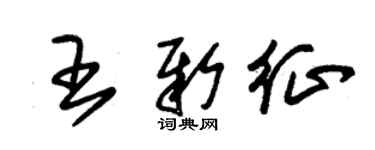 朱錫榮王新征草書個性簽名怎么寫