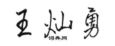 駱恆光王燦勇行書個性簽名怎么寫