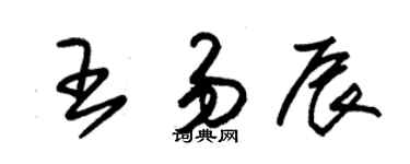 朱錫榮王易辰草書個性簽名怎么寫