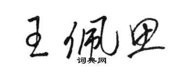 駱恆光王佩思草書個性簽名怎么寫