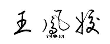 梁錦英王鳳姣草書個性簽名怎么寫