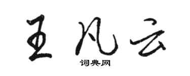 駱恆光王凡雲行書個性簽名怎么寫