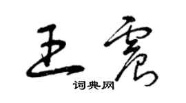 曾慶福王震草書個性簽名怎么寫